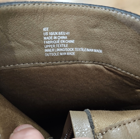 JustFab ankle boots black brown beige size 10 - Picture 7 of 9